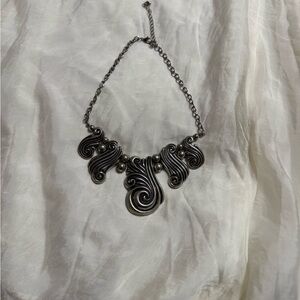 Vintage Silver Swirl Necklace